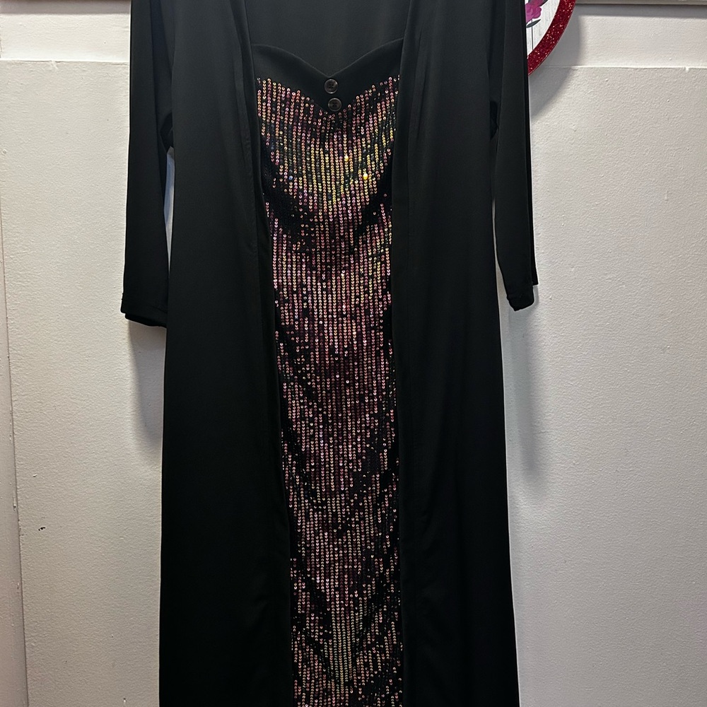 Elegant Black and gold Sequin Dress